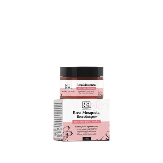 Soivre Crème visage à la rose musquée BIO, 50 ml