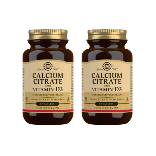 Solgar Citrate de Calcium Avec Vitamine D , 2X60 Comprimés