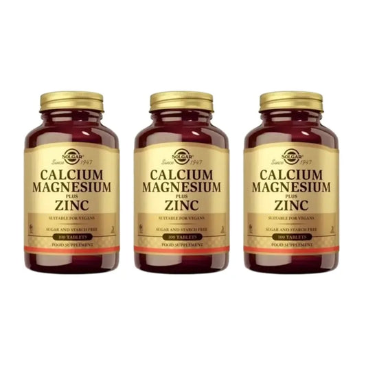 Solgar Calcium/Magnésium + Zinc Pack 3 x 100 comprimés végétariens