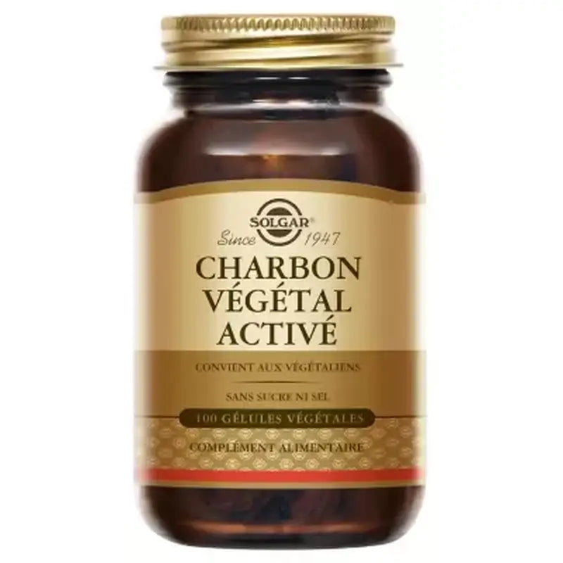 Solgar Charbon activé 300mg, 100 Capsules