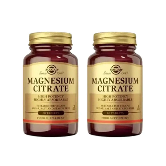 Solgar Citrate de Magnésium, 2X60 Comprimés