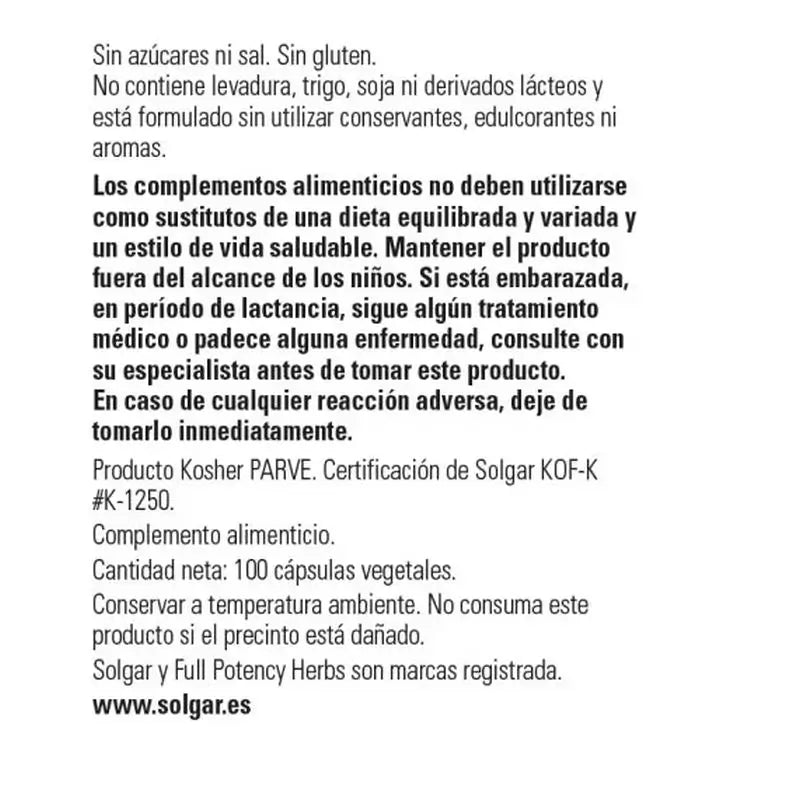 Solgar Fenugrec, 100 Capsules