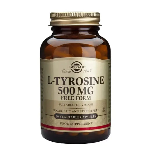 Solgar L-Tyrosine 500mg, 50 Capsules Végétales