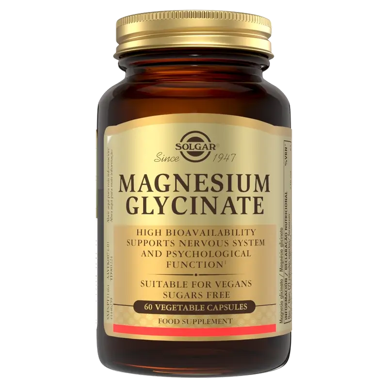 Solgar Magnesium Bisglycinate, 60 Capsules Végétales