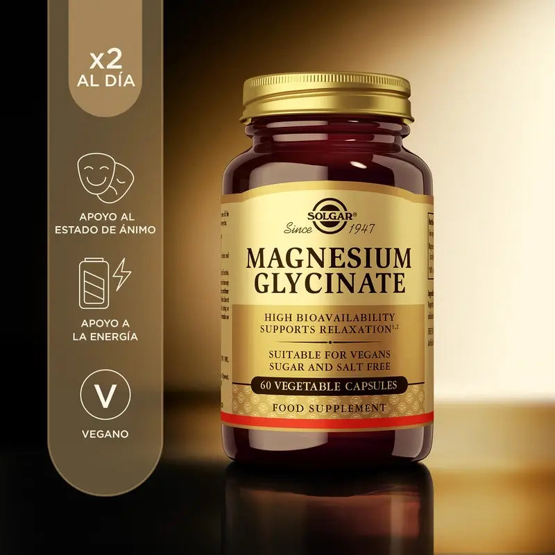 Solgar Magnesium Bisglycinate, 60 Capsules Végétales