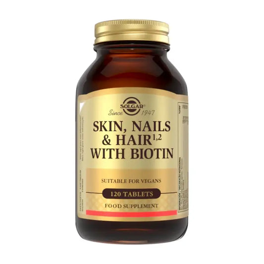 Solgar Cheveux, Peau, Ongles & Biotine, 120 comprimés
