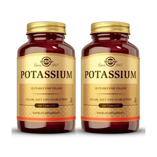 Solgar Potassium, Pack 2 x 100 comprimés