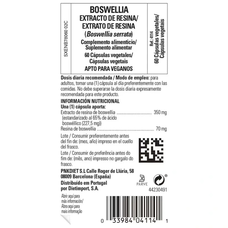 Solgar Boswellia Resin Extract, 60 gélules