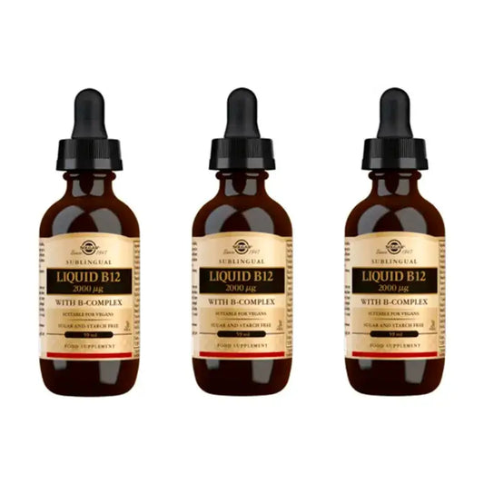 Solgar Vitamine B12 liquide avec BComplex Pack 3 x 59 ml