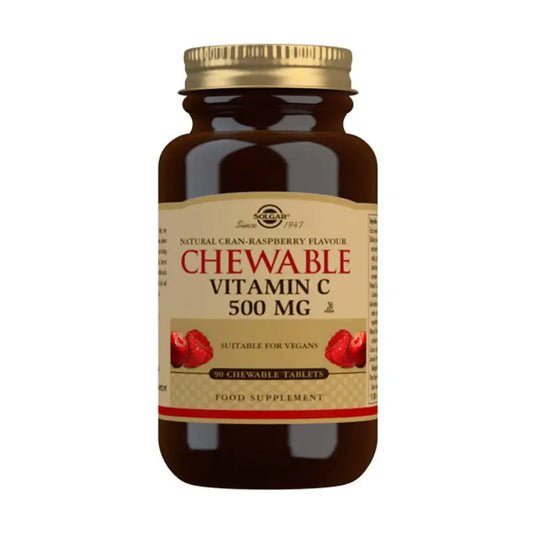 Solgar Vitamin C 500 mg. Raspberry 100 Chewable Tablets
