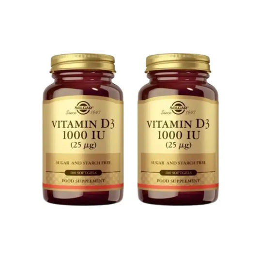 Solgar Vitamine D3 1000Ui, 2X100 Capsules