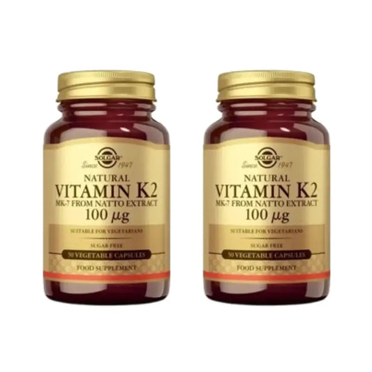 Solgar Vitamine K2 100Mcg, 2X50 Capsules Végétales