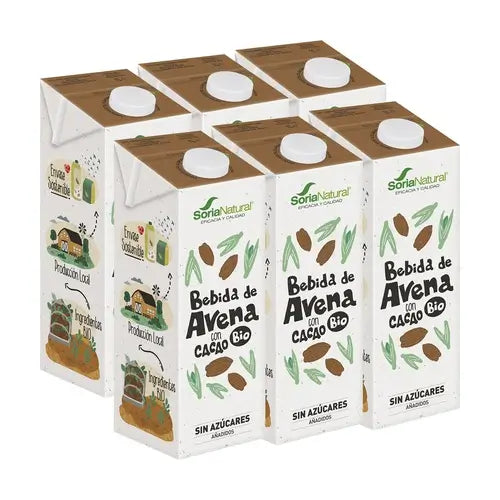 Soria Natural Boisson végétale à l'avoine et au cacao, 6 x 1 L