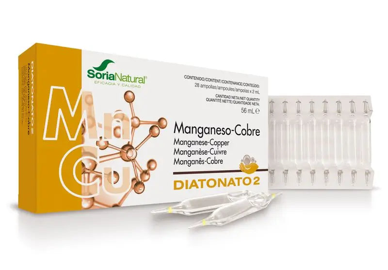 Soria Natural Diatonate 2 Mangan/Copper, 200 Ampoules Of 2 Ml