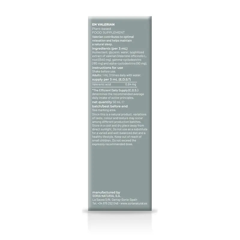 Soria Natural Extrait naturel de valériane, 50 ml