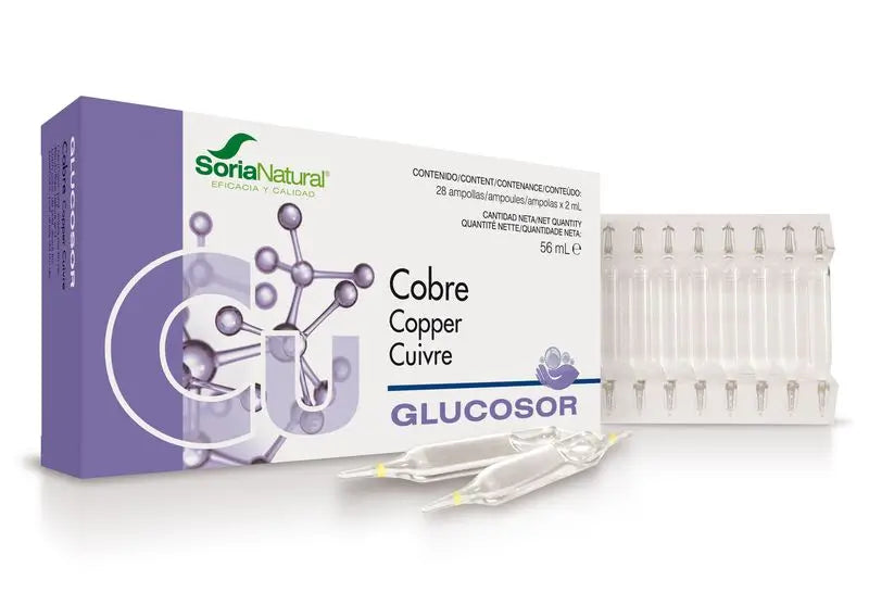 Soria Natural Glucosor Copper, 28 Ampoules Of 2 Ml