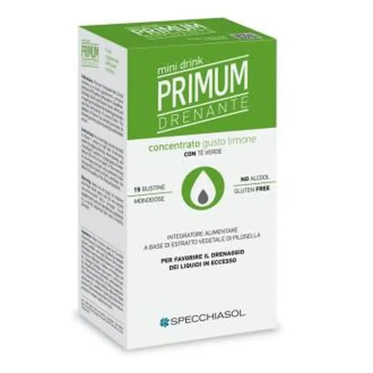 Specchiasol Primum Drenante Te Verde-Limon 15Mini Drinks.