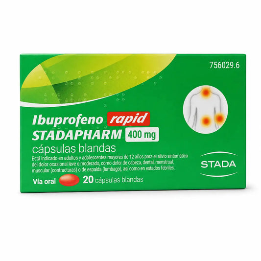 Stadapharm Ibuprofen Rapid 400 mg, 20 gélules