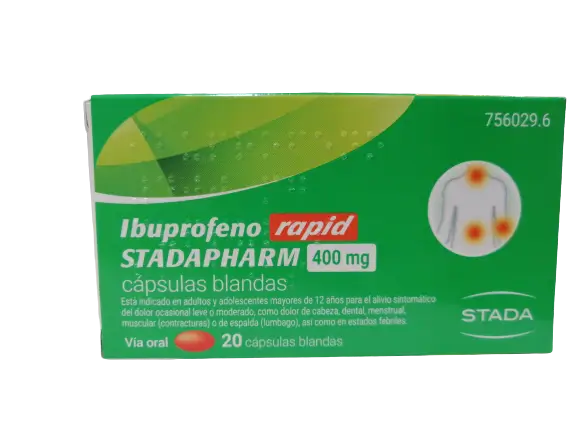Stadapharm Ibuprofen Rapid 400 mg, 20 gélules