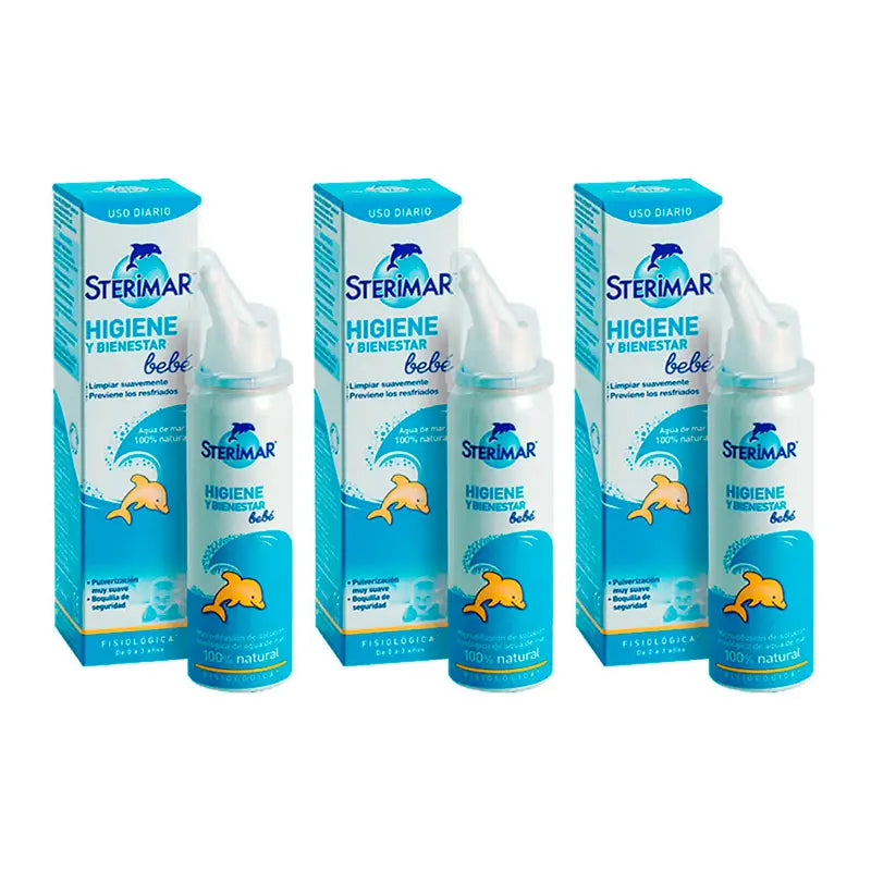 Sterimar Triplo Hygiène & Bien-être Bébé, 3 x 100 ml