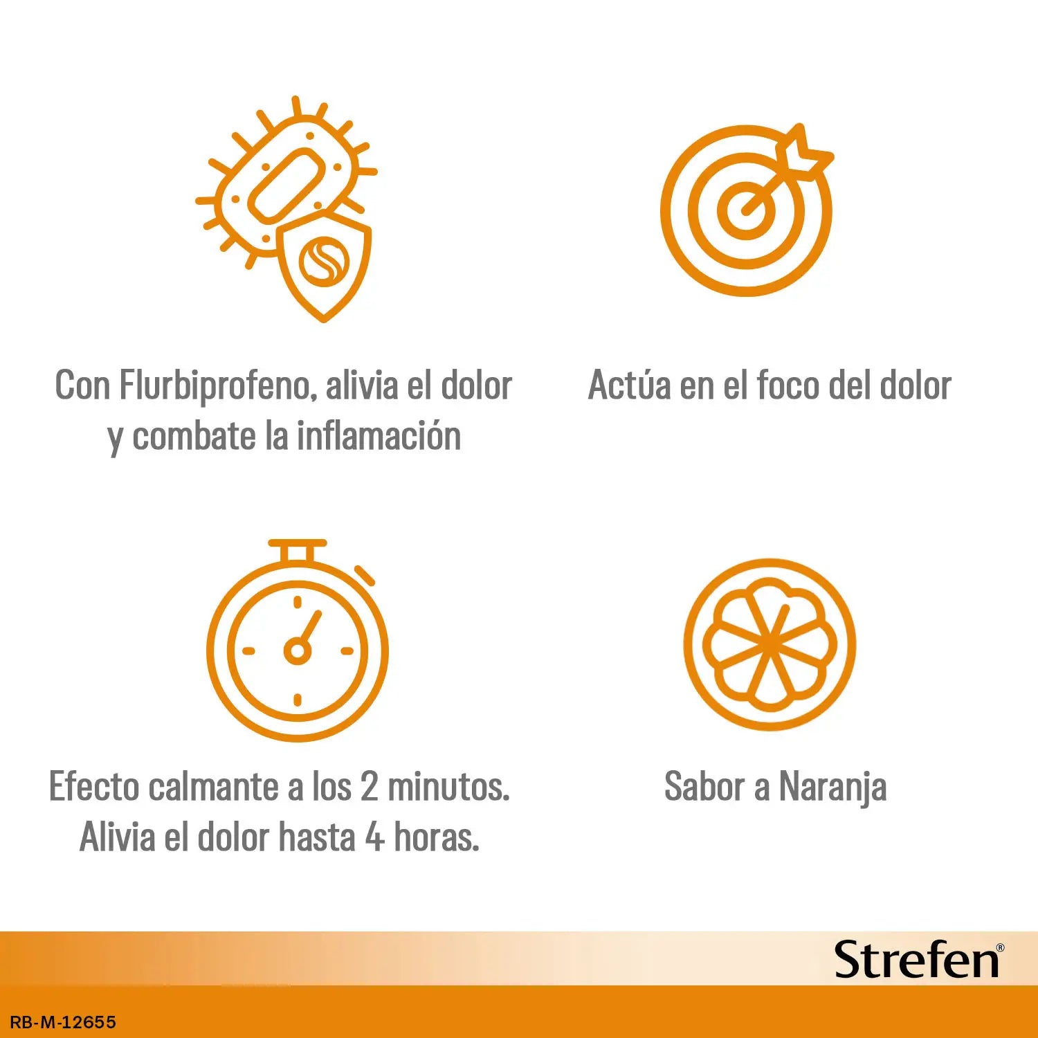 Strefen Orange, 16 pastilles, à sucer