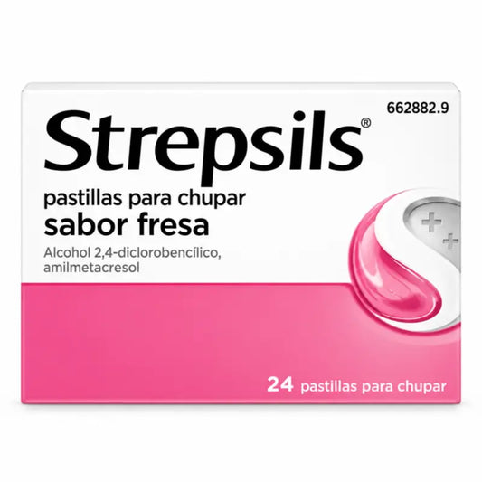 Strepsils Fraise, 24 pastilles