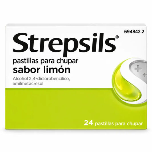 Strepsils Sans Sucre Citron, 24 Pastilles