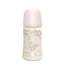 Suavinex Biberon 270 ml, débit moyen (M), +3 mois, Rose Poésie