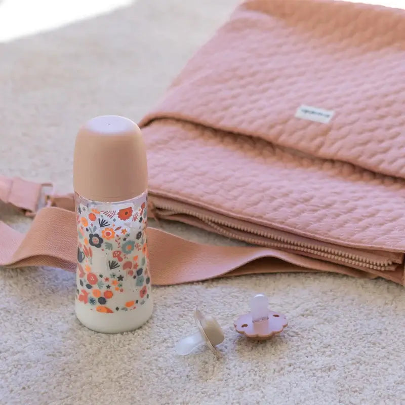 Biberon Suavinex 270 ml, débit moyen (M), +3 mois, Wonderland Flowers Pink