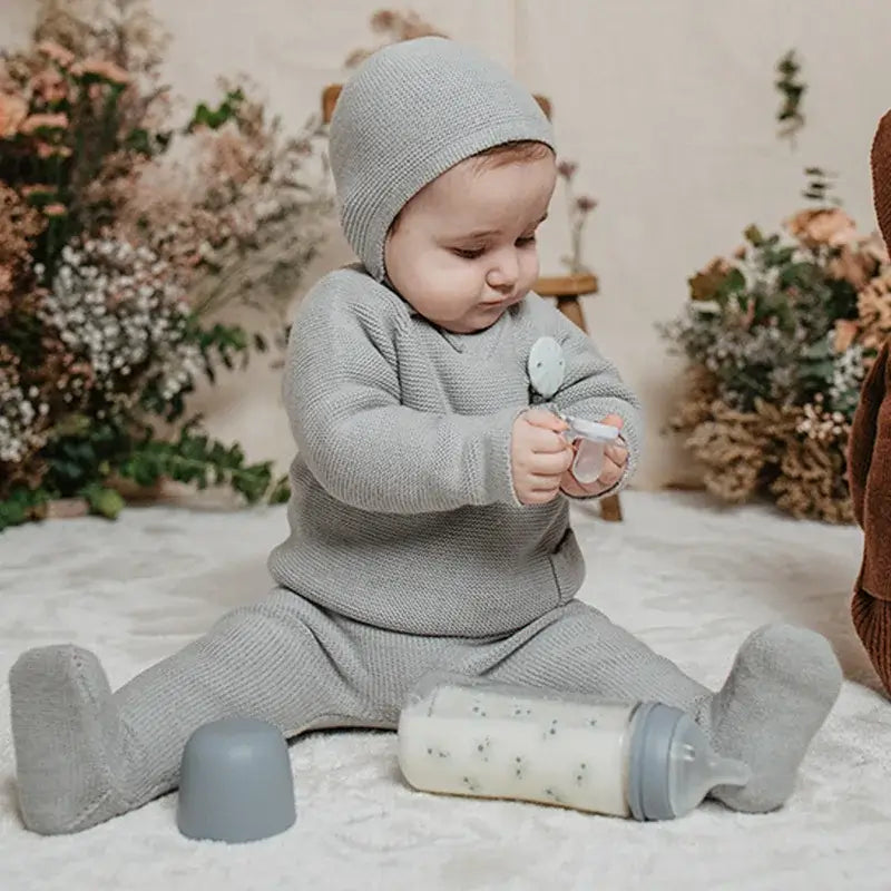 Suavinex Biberon 360 Ml, Dense Flow (L), +6 mois, Poetry Blue