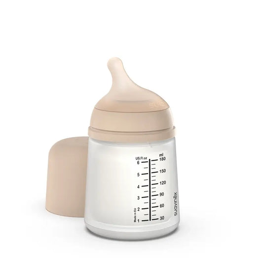 Suavinex Biberon anti-colique Zero Zero 180 Ml, débit adaptable (A), +0 mois, léger