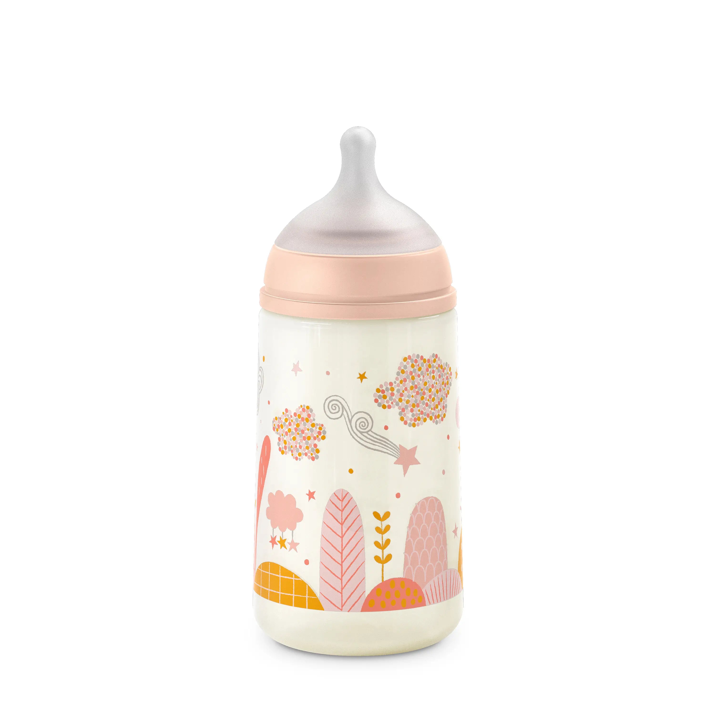 Suavinex Biberon 270 Ml Slow Flow, Bébé +3 Mois. Rose, 1 unité