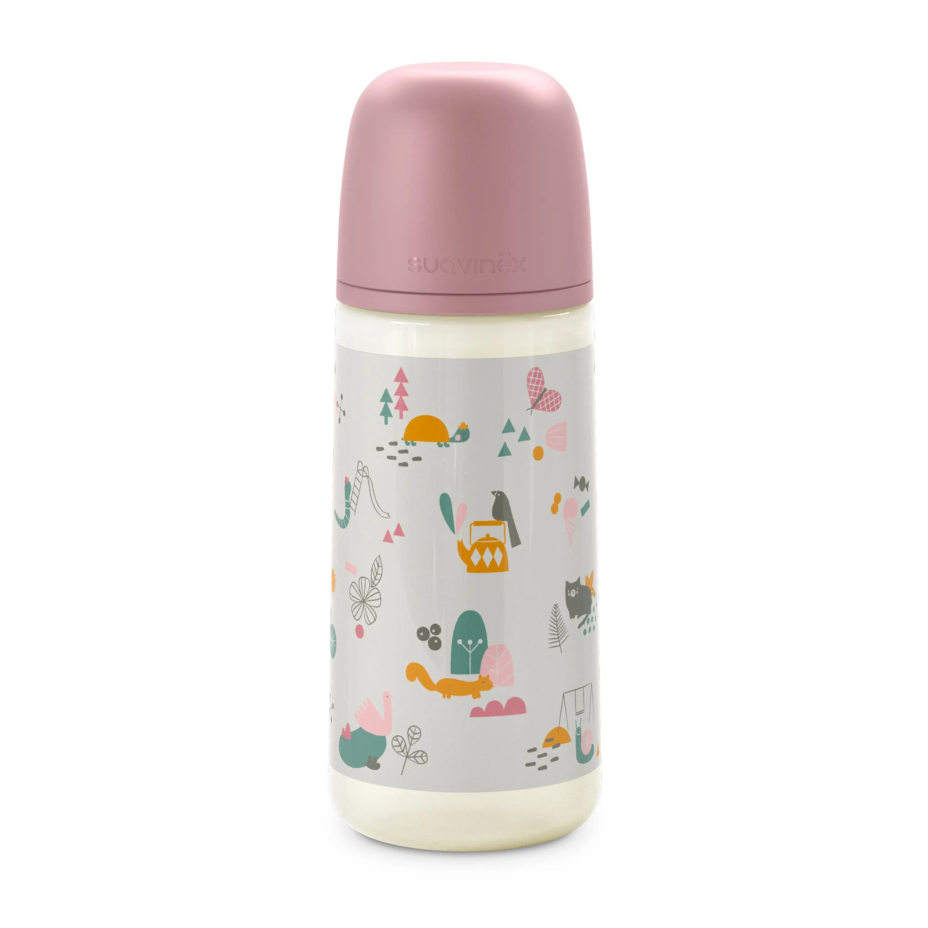 Suavinex Biberon De 360 Ml, Bébés +6 Mois. Walk Park Pink, 1 unités