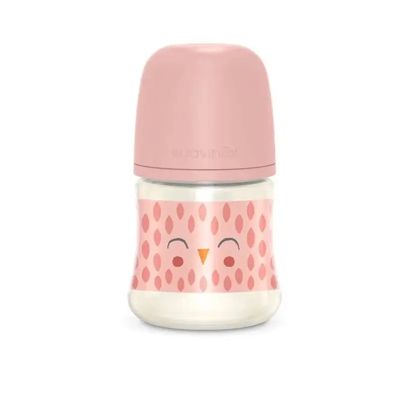 Suavinex Bibéron Premium 150 Ml. Tétine Physiologique Sx Pro Tétine en Silicone. Bibéron Premium Slow Flow. +0 Mois. Bonhomia, Rose