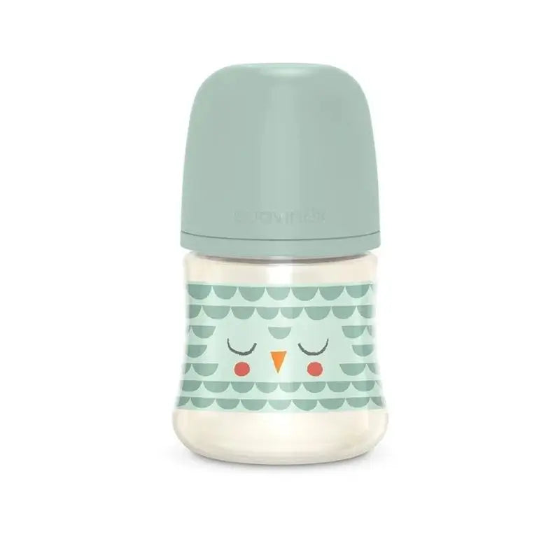 Suavinex Bibéron Premium 150 Ml. Tétine Physiologique Sx Pro Tétine en Silicone. Bibéron Premium Slow Flow. +0 Mois. Bonhomia, Vert