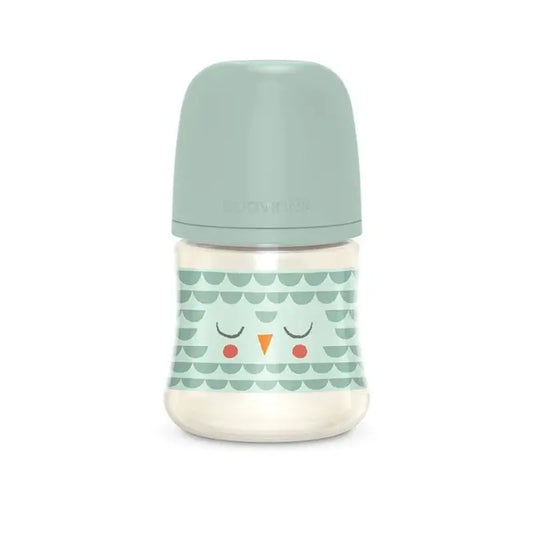 Suavinex Bibéron Premium 150 Ml. Tétine Physiologique Sx Pro Tétine en Silicone. Bibéron Premium Slow Flow. +0 Mois. Bonhomia, Vert