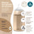 Biberon en silicone Suavinex 240 ml, débit moyen (M), +3 mois, Deep Ocean
