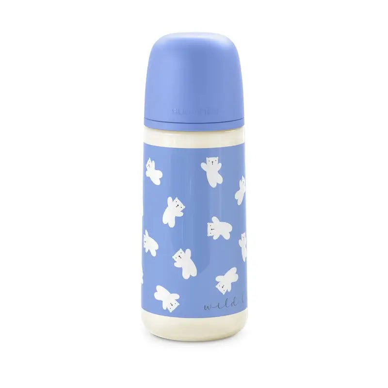 Suavinex Sx Pro Teat Dense Flow Bottle (L) +6 Months Wild&Free Blue, 360 ml