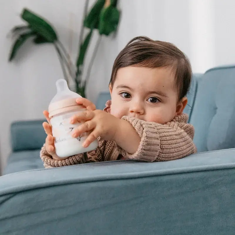 Suavinex Tétine pour biberon Sx Pro Slow Flow (S) +0 mois Birdies Pink, 150 ml