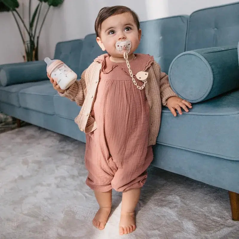 Suavinex Tétine pour biberon Sx Pro Slow Flow (S) +0 mois Birdies Pink, 150 ml