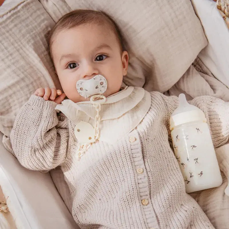 Suavinex Tétine pour biberon Sx Pro Medium Flow (M) +3 mois Birdies Beige, 270 ml