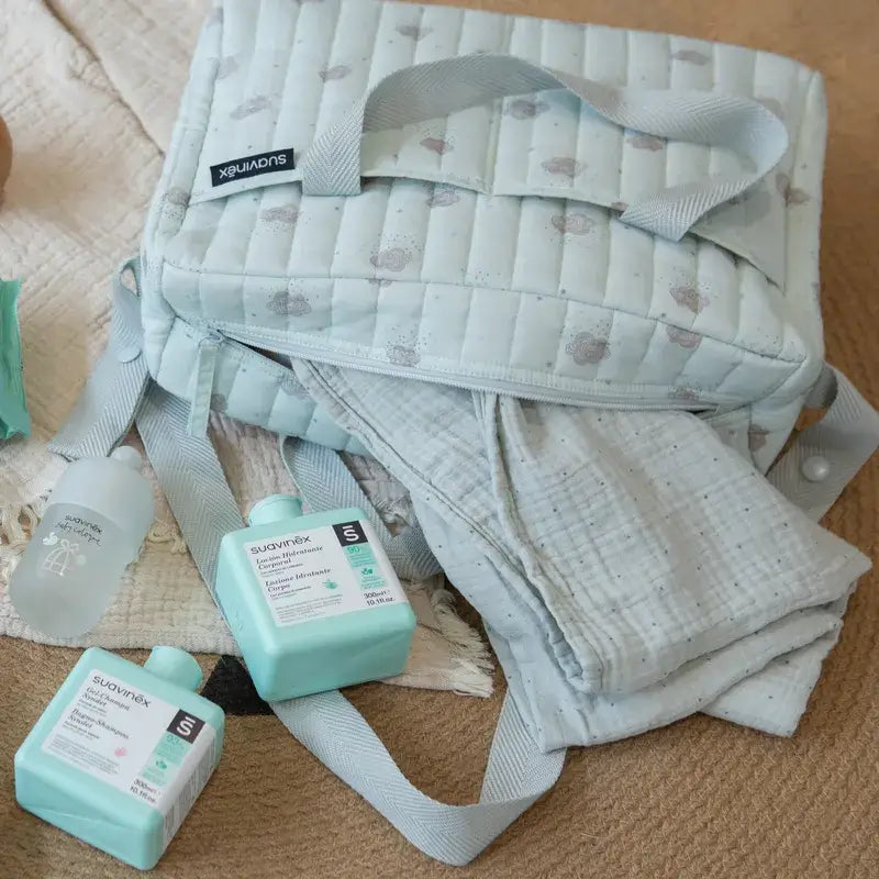 Suavinex Sac de transport pour bébé avec cosmétiques. Bleu