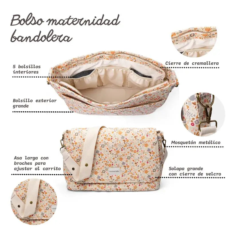 Sac de maternité Suavinex, beige