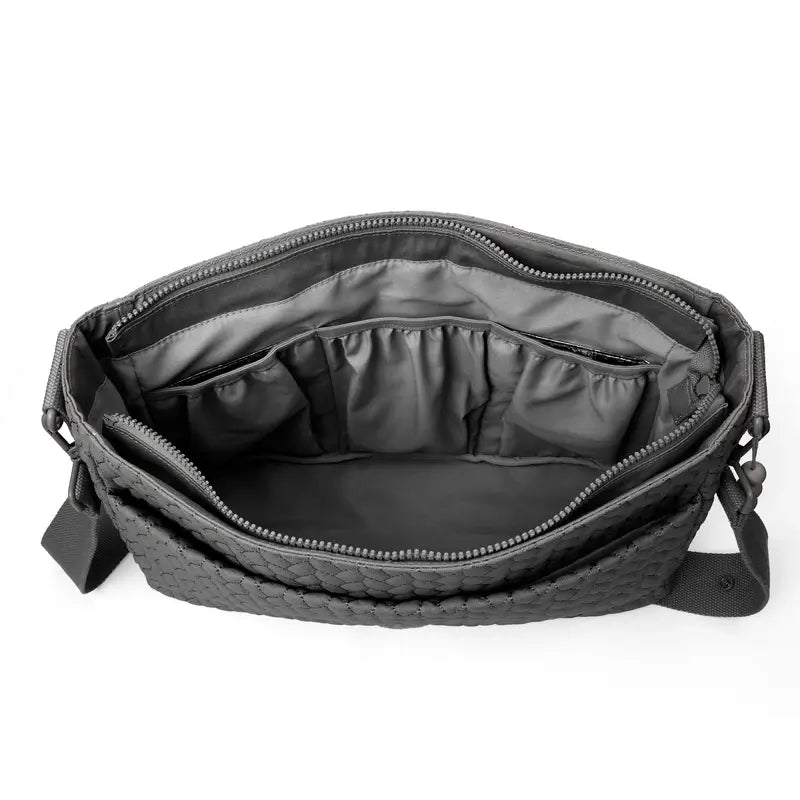 Sac à bandoulière de maternité Suavinex, gris
