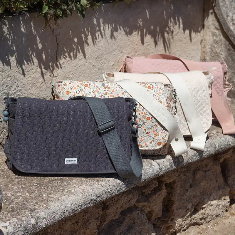 Sac à bandoulière de maternité Suavinex, gris