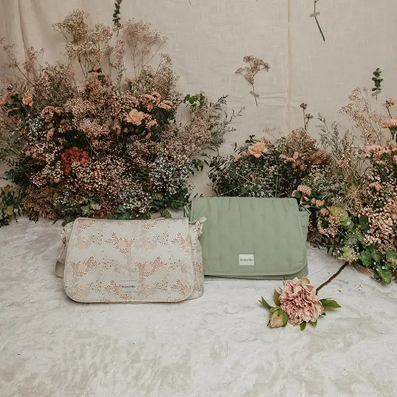 Suavinex Poetry Green Maternity Handbag Shoulder Bag