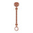 Suavinex Broche Pinza De Silicona, Chupetero Con Cadena De Silicona De Una Única Pieza, +0 Meses, Colour Essence, Teja 