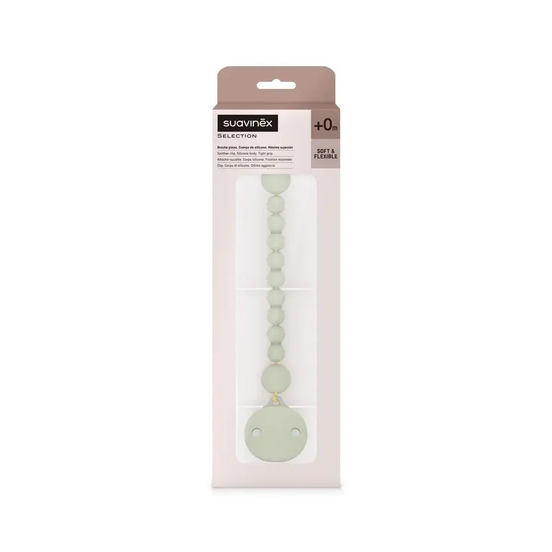 Suavinex Pince à épingles en silicone, verte