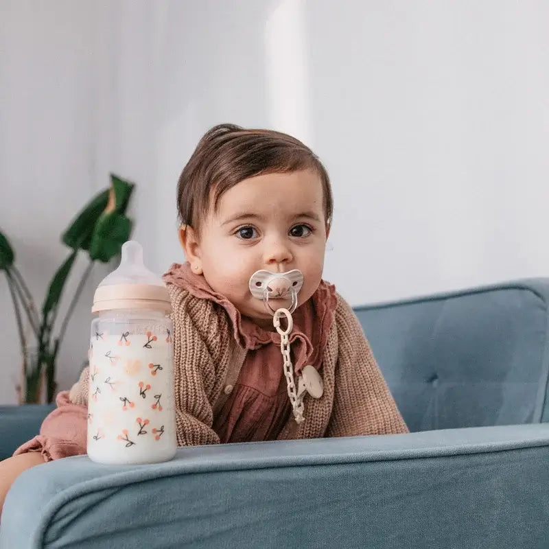 Suavinex Attache-sucette Broche +0 Mois Birdies Rose