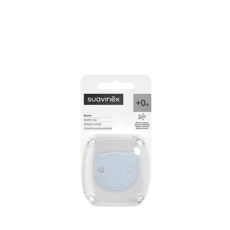 Suavinex Attache sucette +0 Mois Wild&Free Bleu